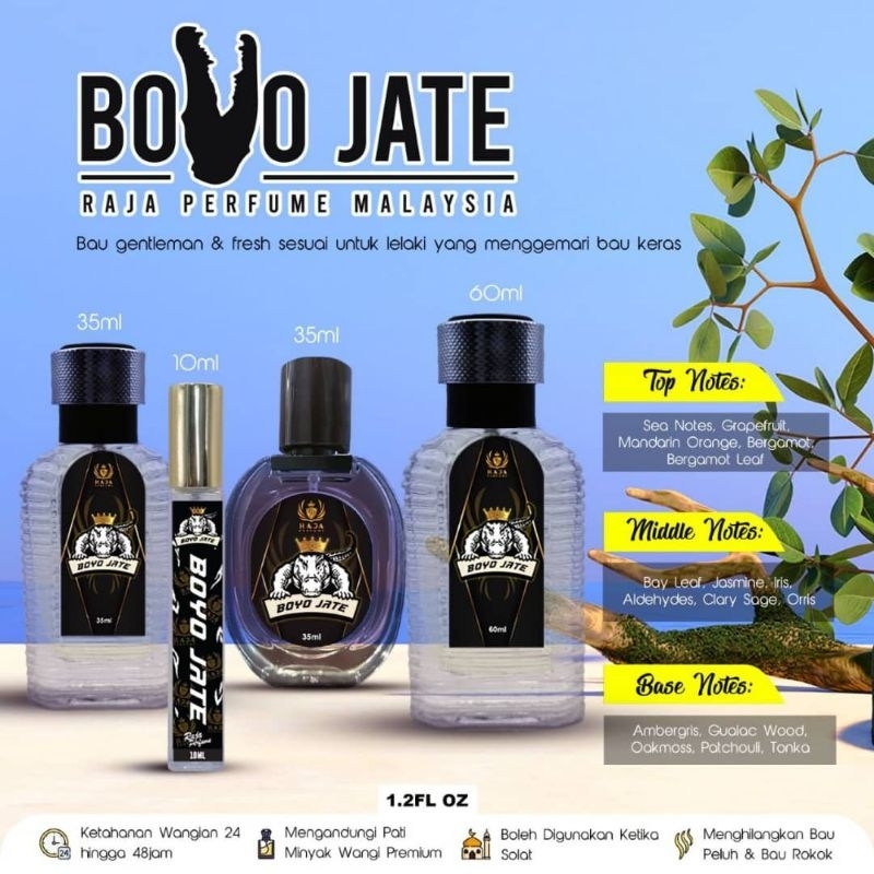 BOYO JATE ORIGINAL RAJA PERFUME EDP VIRAL | Shopee Malaysia
