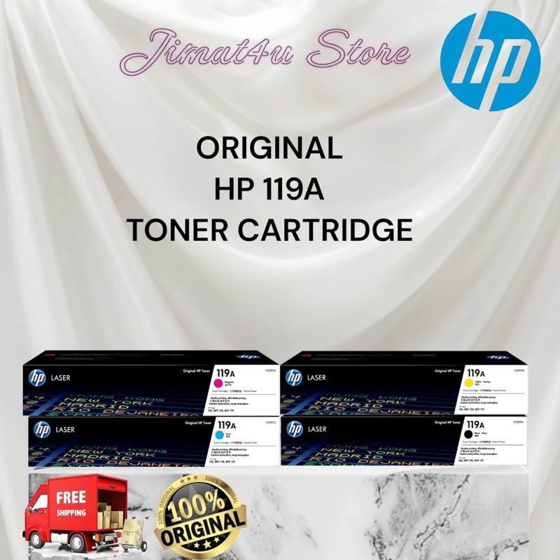 HP 119A Toner Cartridge W2090A Black/ W2091A Cyan/ W2092A Magenta ...