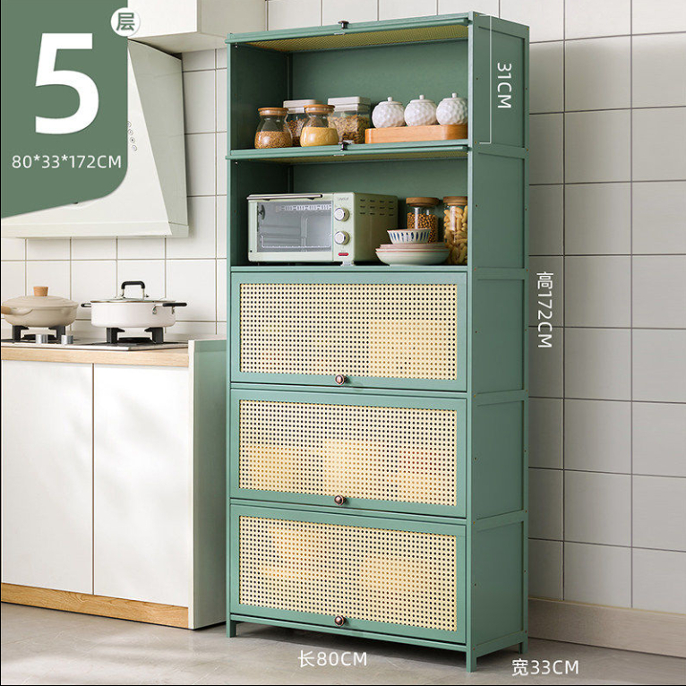 Multi-Layer Kitchen Storage Floor Storage Rack Bamboo Multi-Functional ...