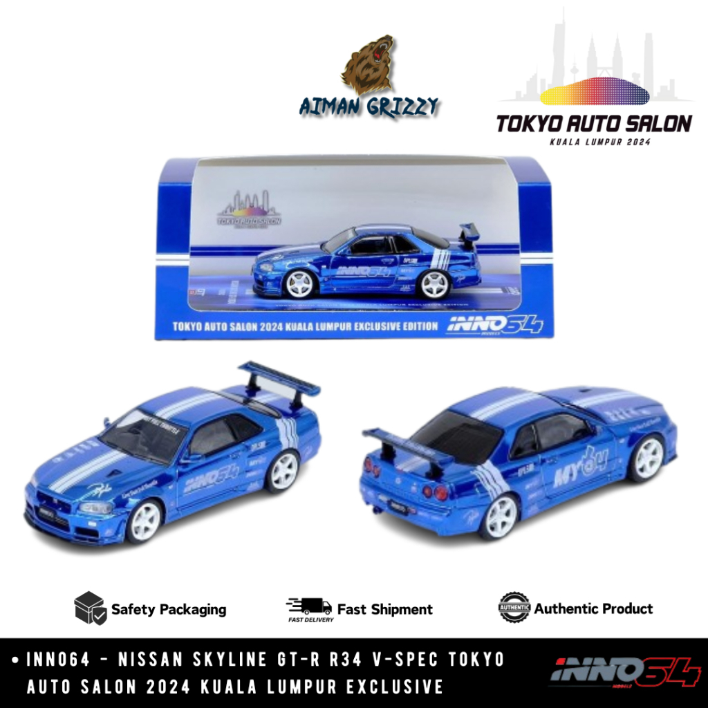 INNO64 Models Nissan Skyline GT-R R34 V-Spec Tokyo Auto