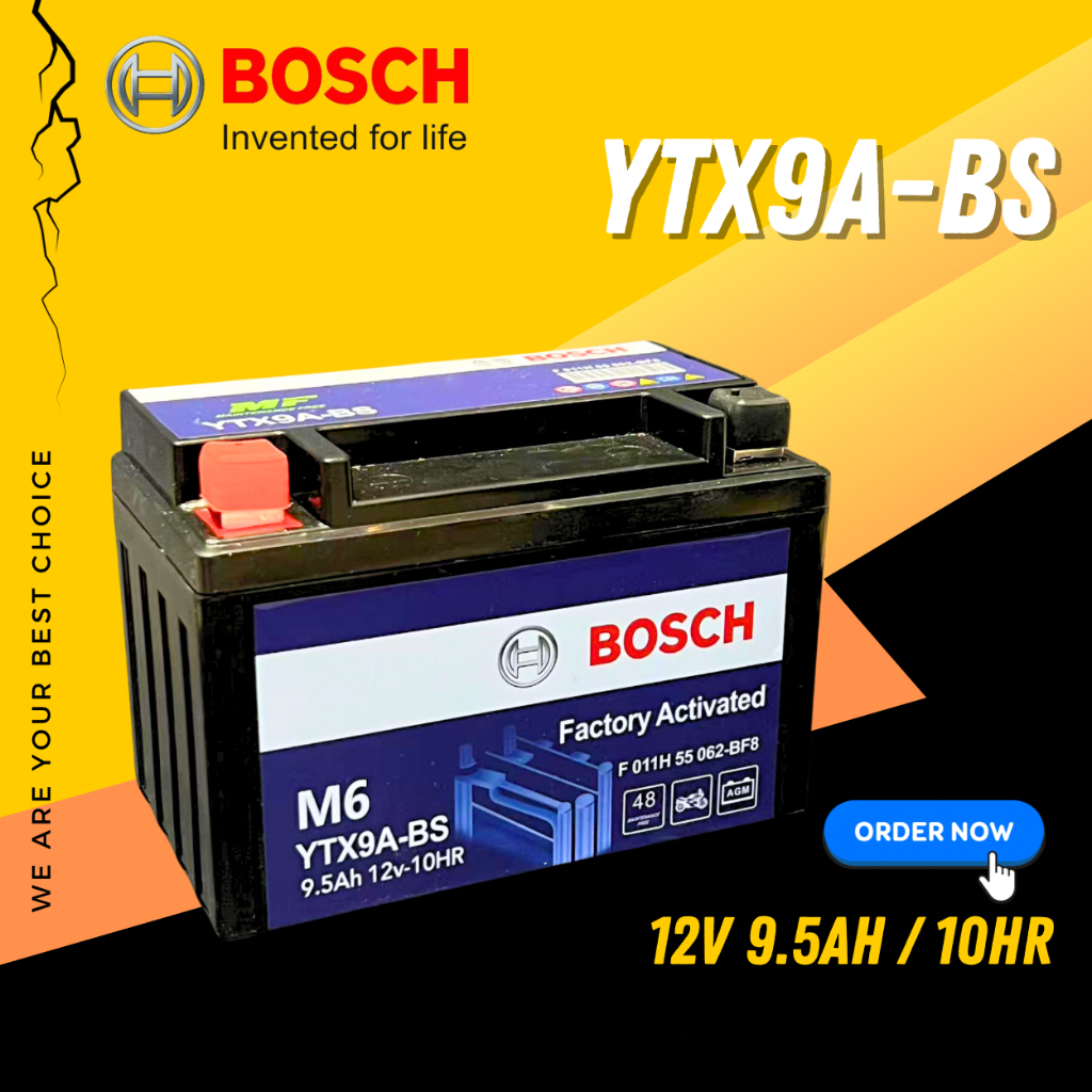 YTX9 YTX9A-BS BATTERY GEL BOSCH YFM400 R25 CBX250 CBR250 NTV650 TR200 ...