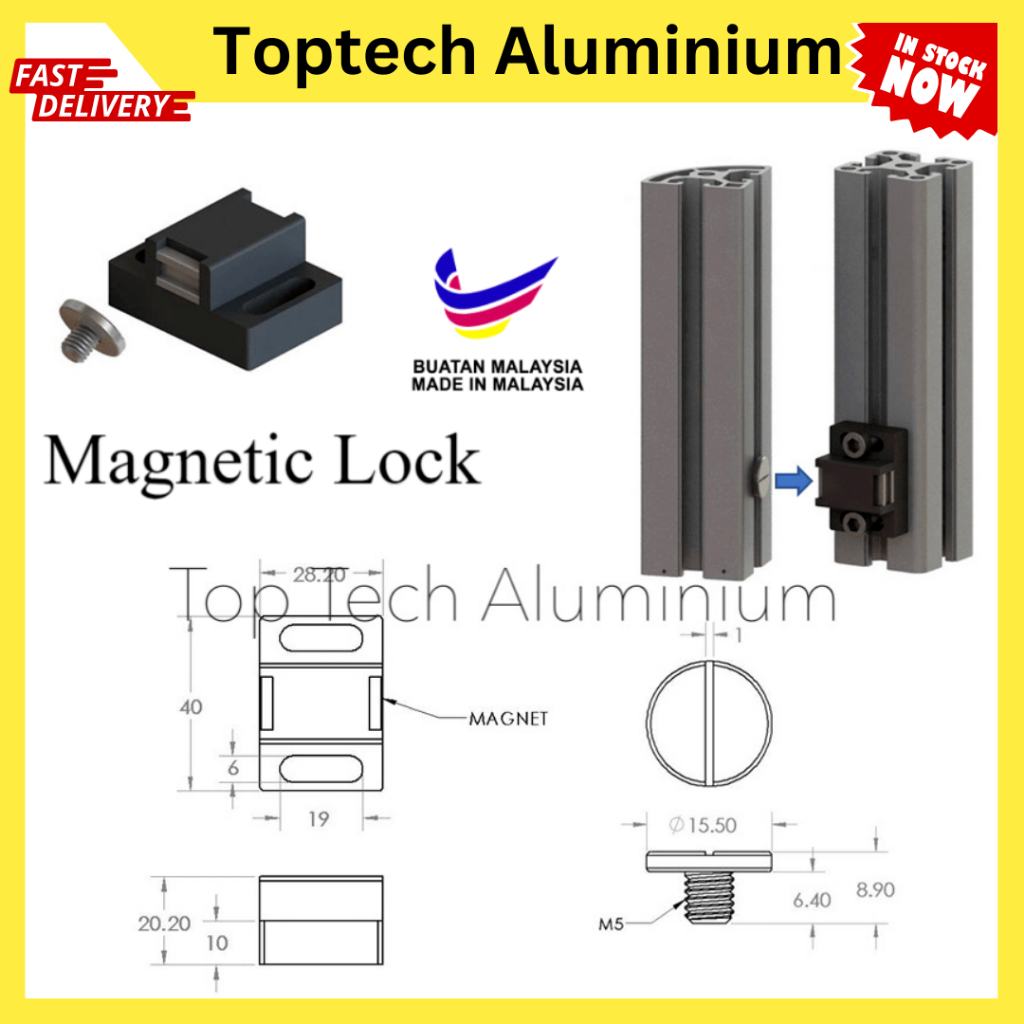 [Ready Stock/Fast Delivery]Magnetic Lock PVC, Magnet and Plated Steel ...