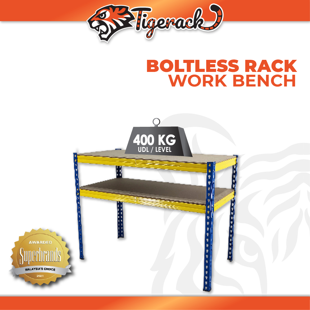 TIGERACK [Ready Stock] Boltless Rack Work Bench Storage Rack Packaging ...