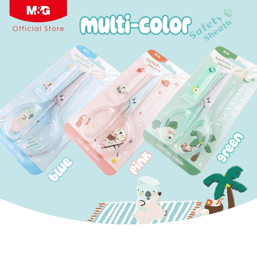 M&G Blunt Tip Kids Safety Scissors with Sheath, 120mm (4.7