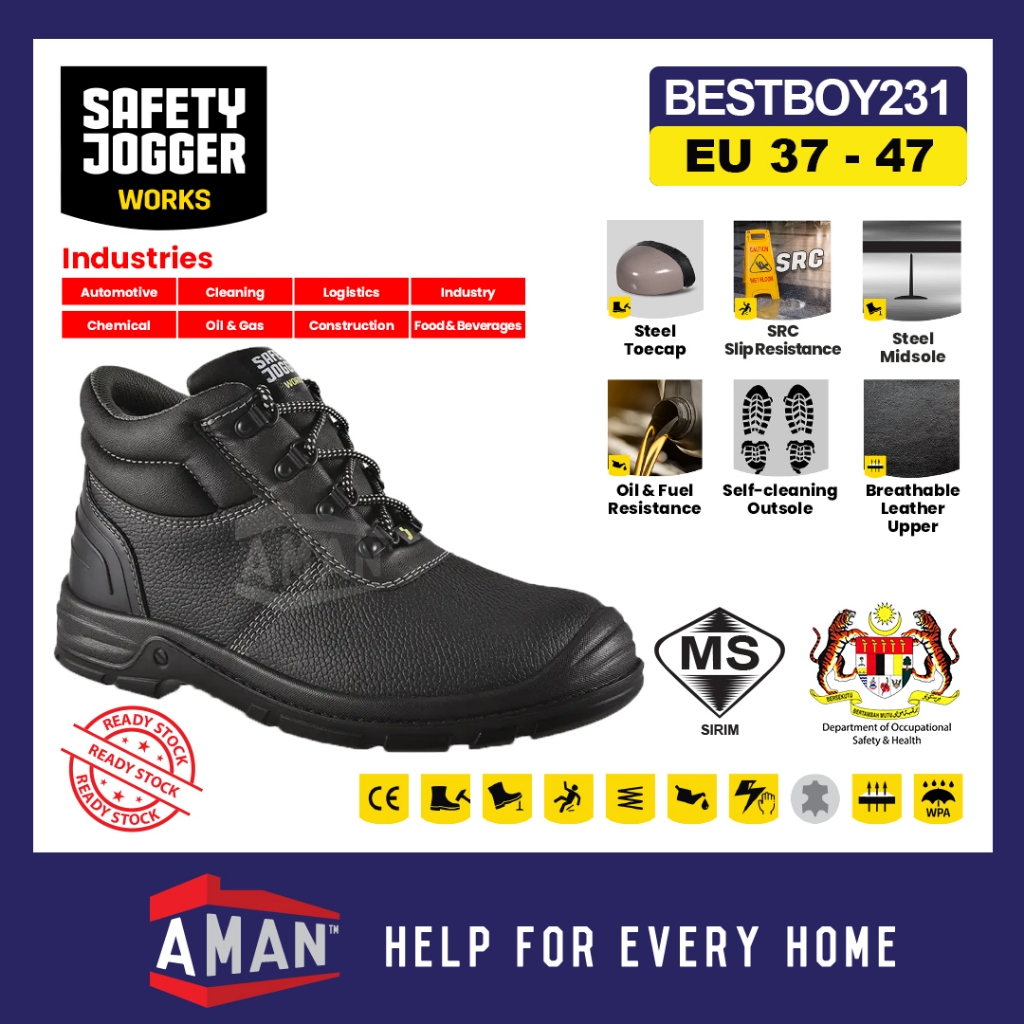 SAFETY JOGGER Unisex Sicherheitsschuhe Bestboy – Bau- & Industrieschuhe Nach EN ISO 20345:2011, S3 HRO SRC