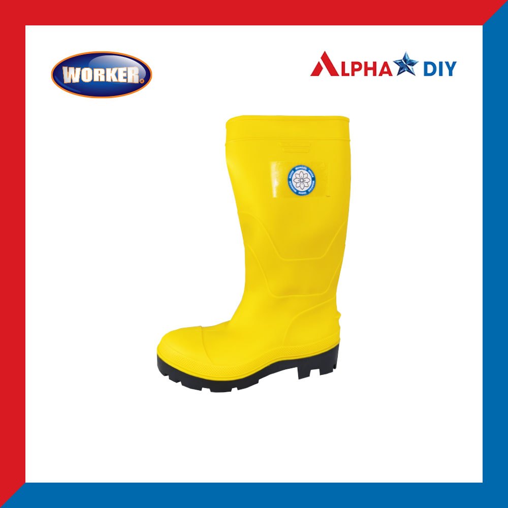 Worker W9000 Multi-Purpose Yellow Series Unisex High-Cut PVC Rain Boots ...