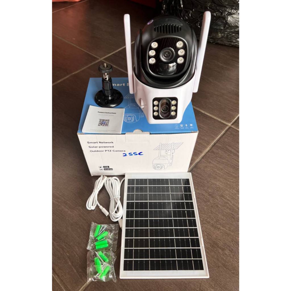 D2654 CCTV SMART SOLAR CAMERA TWO LENS (ESEECLOUD) | Shopee Malaysia