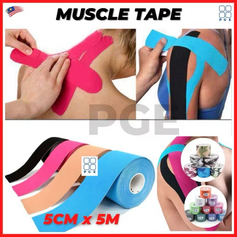 5cm x 5m Kinesiology Sport Elastic Tape Physio Strapping Muscle Tape ...