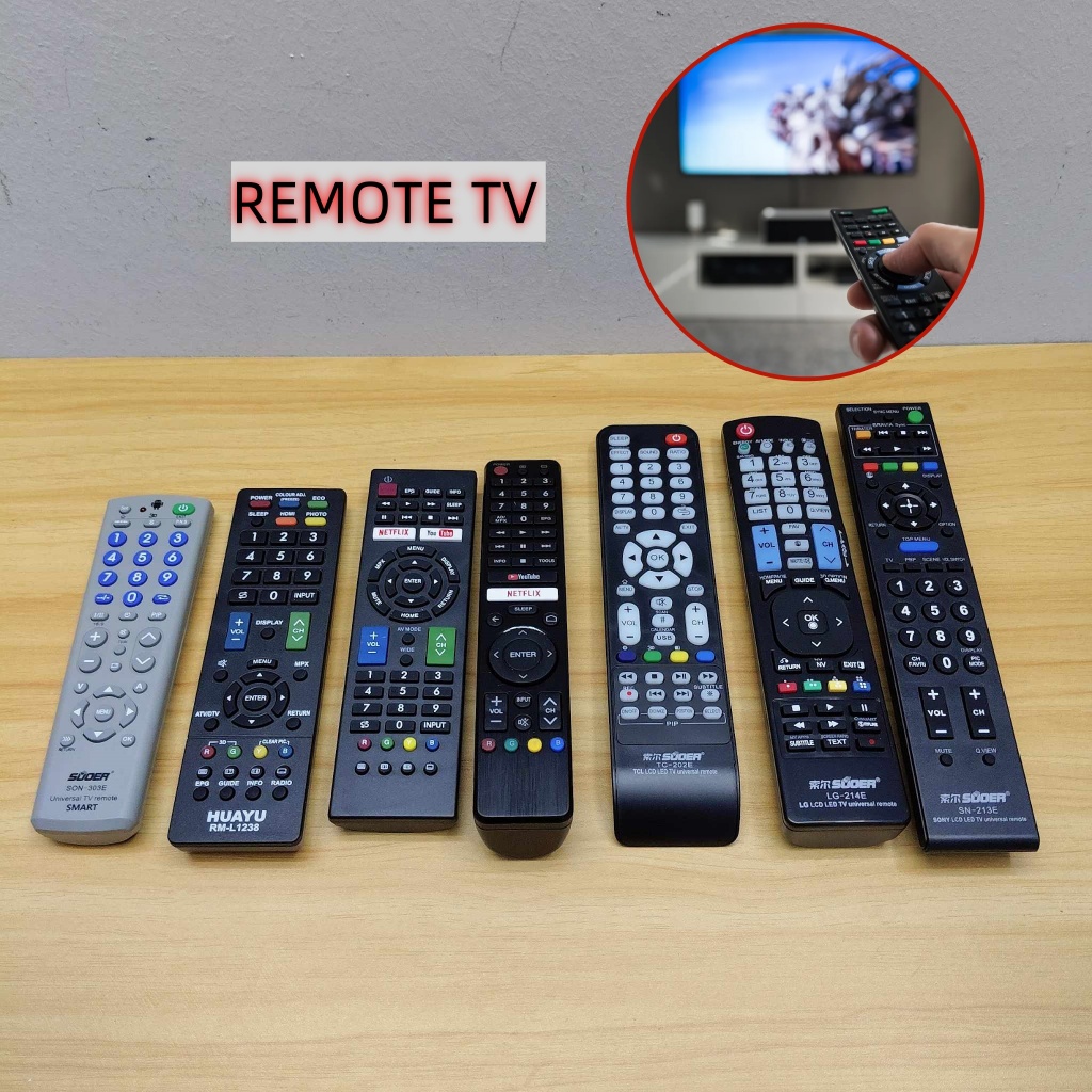 REMOTE TV UNIVERSAL SHARP / LG / SONY / TCL / L1346V / ASTRO NJOI / LED ...