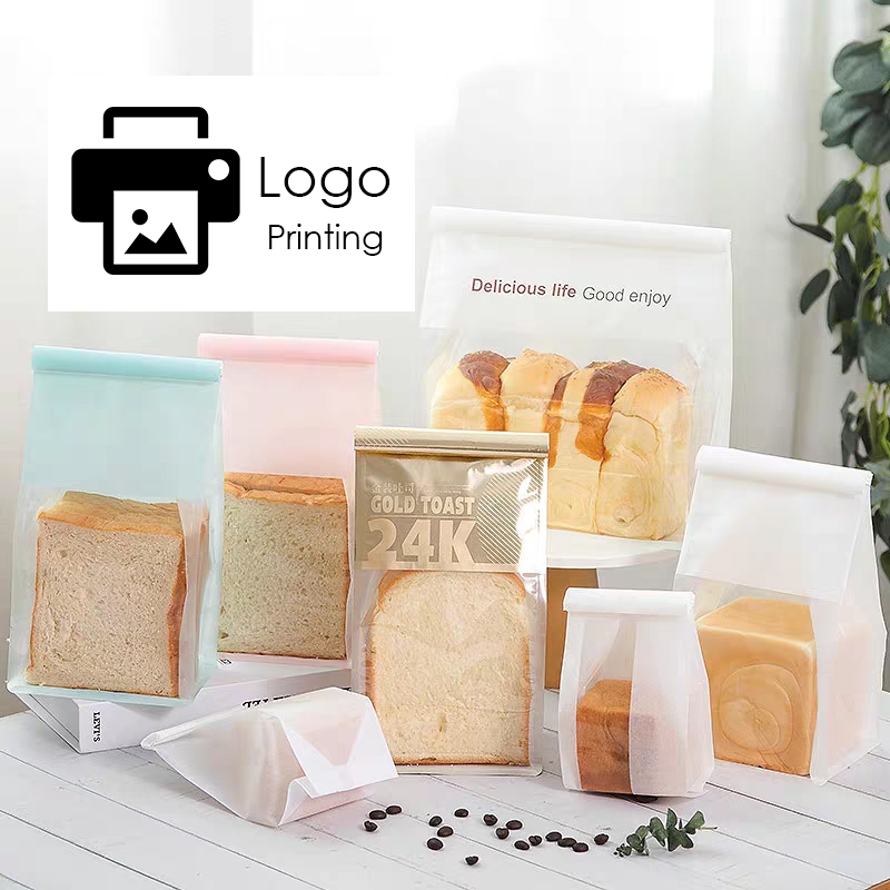 Logo Printing Bakery Toast Loaf Bread Pastry Kertas Packaging Bag Kraft ...
