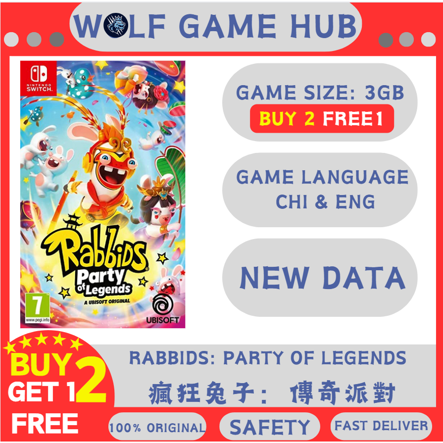Rabbids: Party of Legends BUY 2 FREE 1 (Nintendo switch) Digital Game ...