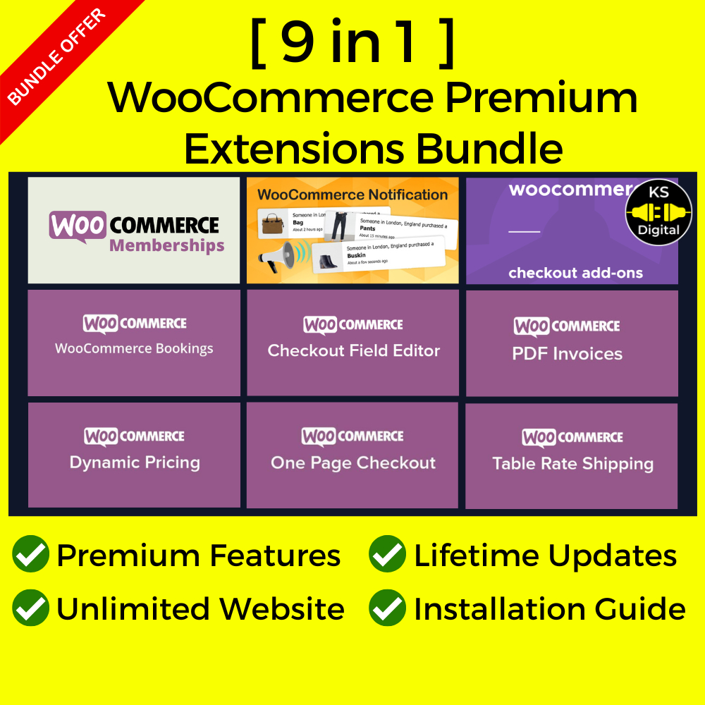 [9 in 1] WooCommerce Premium Extension Bundle WordPress Plugin (Latest ...