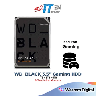 Western Digital WD Caviar Black Gaming Desktop Internal SATA III 3.5" HDD Hard Disk Drive - 1TB / 2TB / 6TB