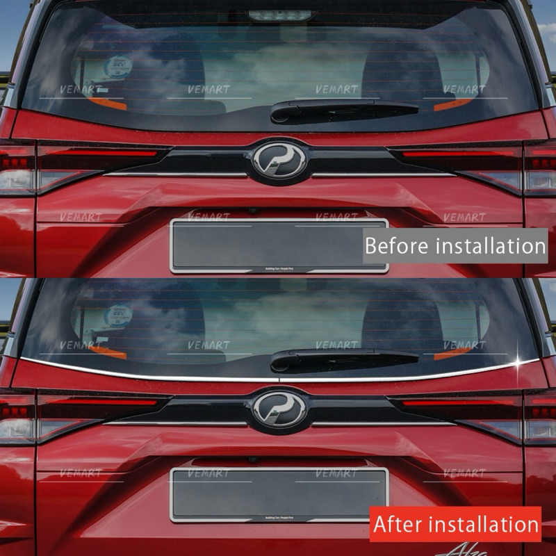 Vemart perodua alza new 2022-2025 car rear screen window trim garnish ...