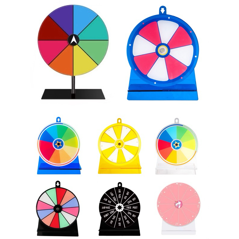 Tabletop Prize Turntable,Lucky Draw Roulette Wheel,Fortune Wheel for ...