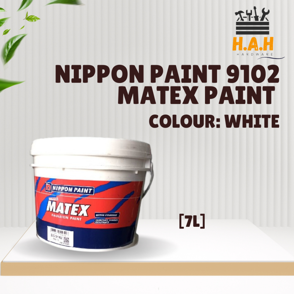 [1pcs] 7L Nippon Paint 9102 MATEX Paint [White] | Shopee Malaysia