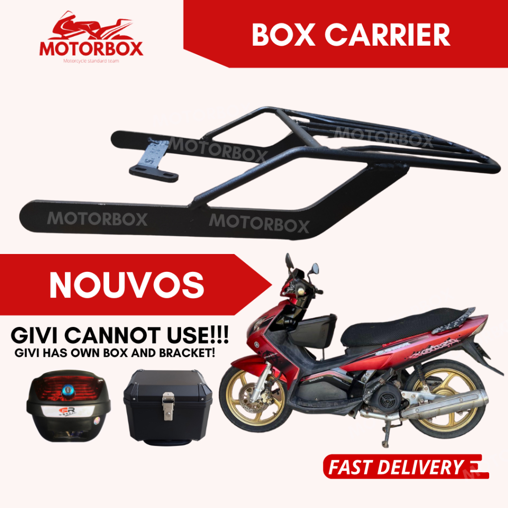 NOUVOS FIRST MODEL REAR BOX MONORACK BOX CARRIER BRACKET KAKI TABAK ...