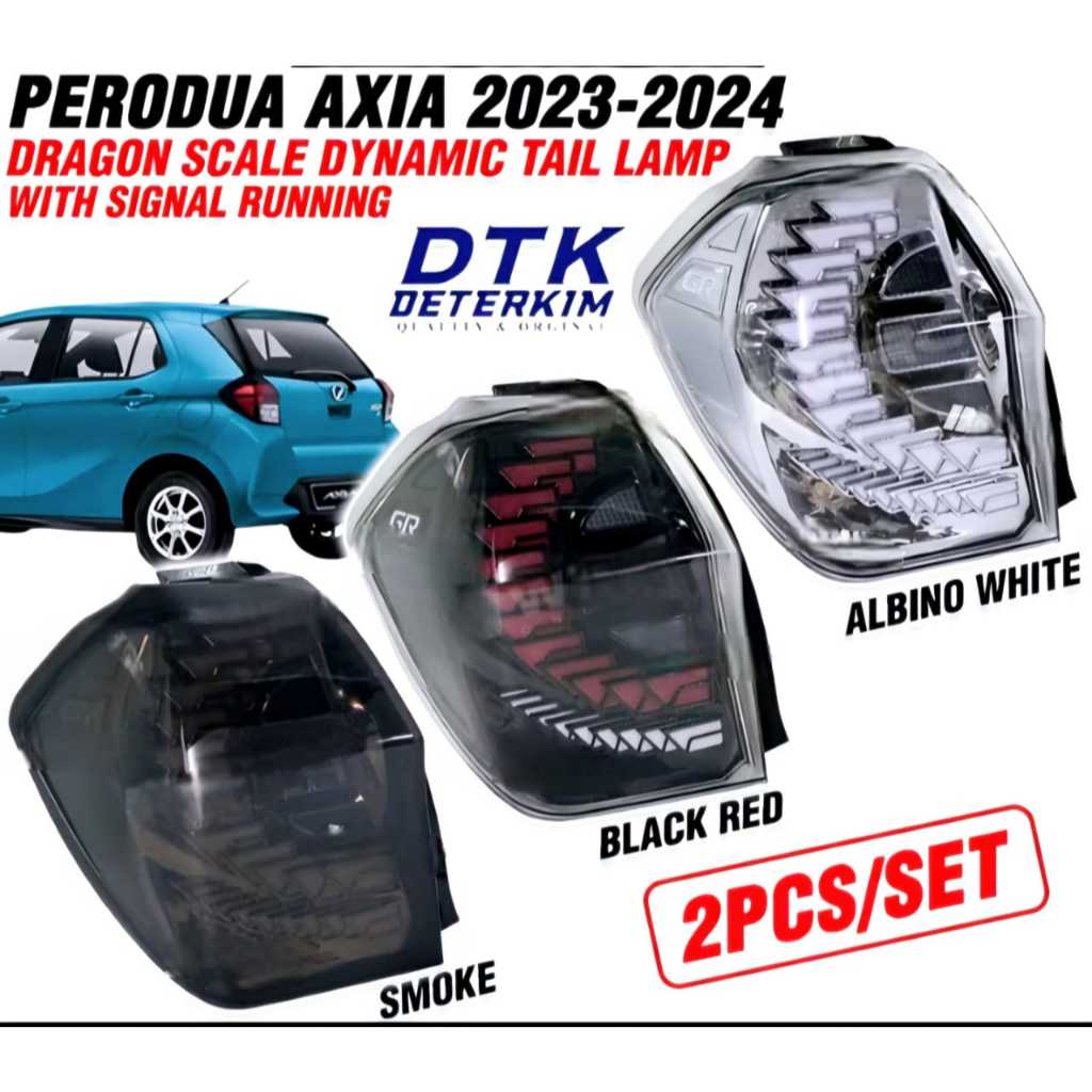 Perodua Axia 2023 Dragon scale Dynamic Tail Lamp with Running Signal ...