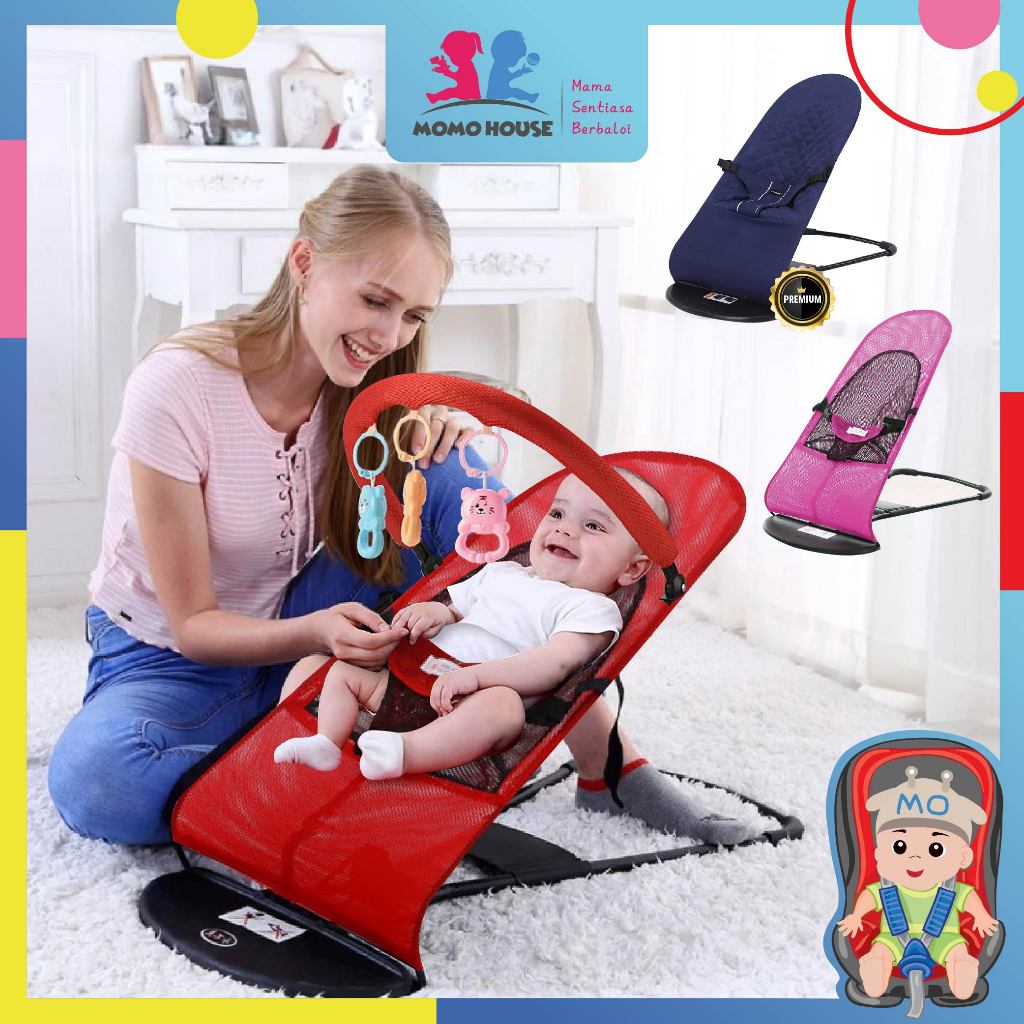 Foldable Baby Balance Chair Rocker Bouncer Chair Buai Lantai Shopee Malaysia