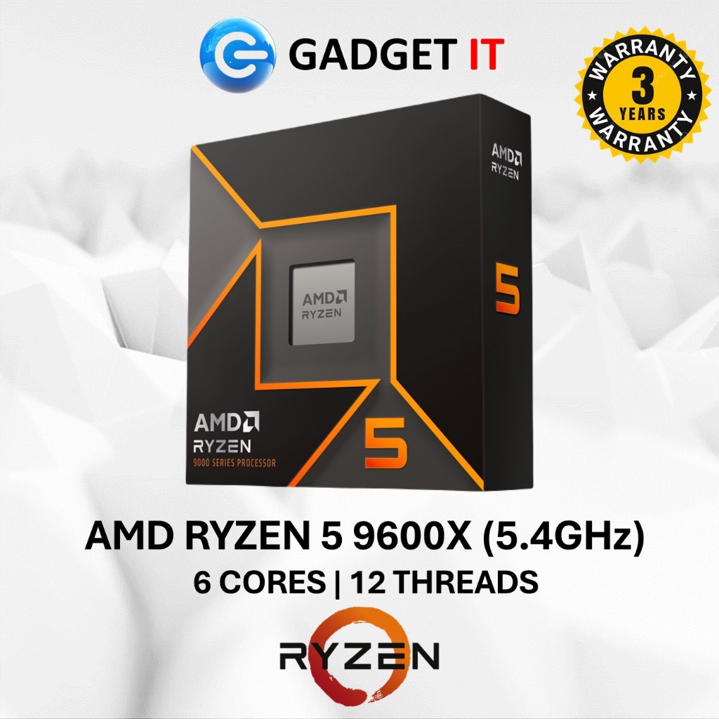 AMD RYZEN 5 9600X DESKTOP PROCESSOR CPU | 5.4GHz | 6 CORE 12 THREADS ...