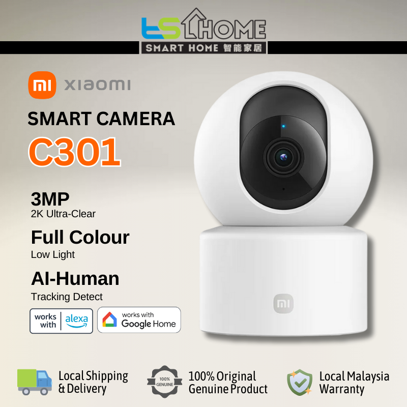 Xiaomi Mi Smart Camera C301 PTZ 2K 360° AI Human Detection HD Night ...