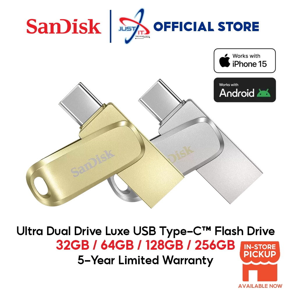 Sandisk Ultra Dual Drive Luxe Mb Usb Type C Flash Drive Gb