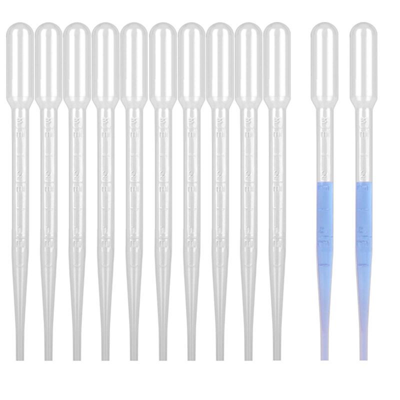 100Pcs Disposable Plastic Pasteur Droppers 3/5/10ml Transfer Pipette ...