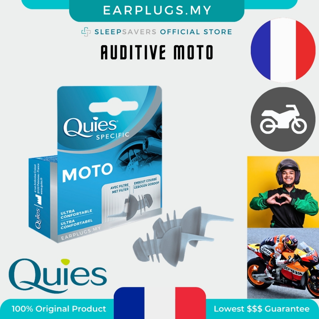 🇫🇷 France Quies Moto Earplugs, Reusable | Motorcycle Bike Riding Ear ...