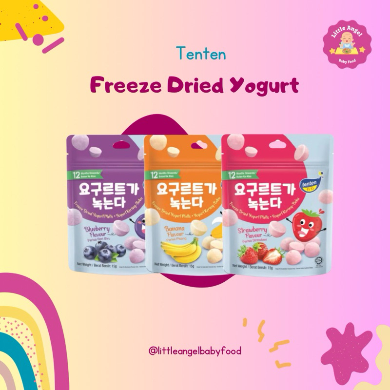 Tenten  Freeze Dried Yogurt Melts untuk bayi 12 bulan ke atas (HALAL) |  Shopee Malaysia