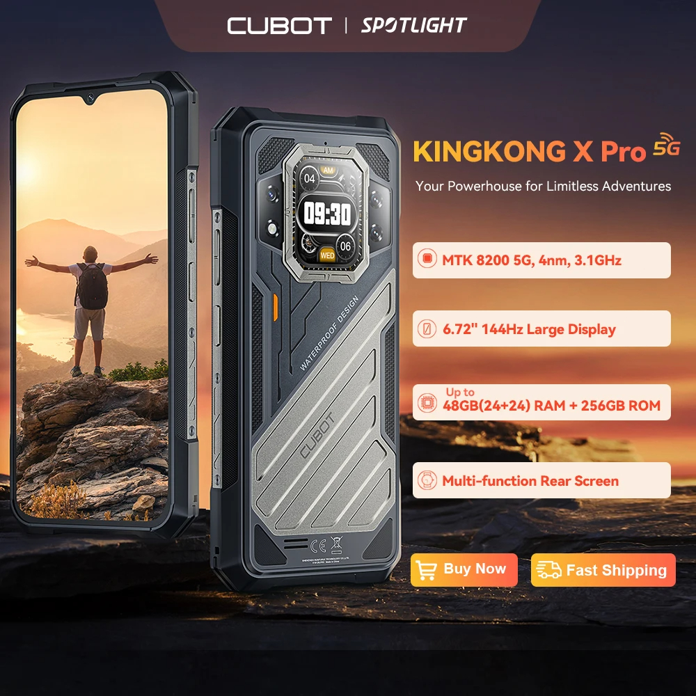 【NEW】CUBOT KINGKONG X PRO 5G Rugged Smartphone Android 14 6.72Inch ...