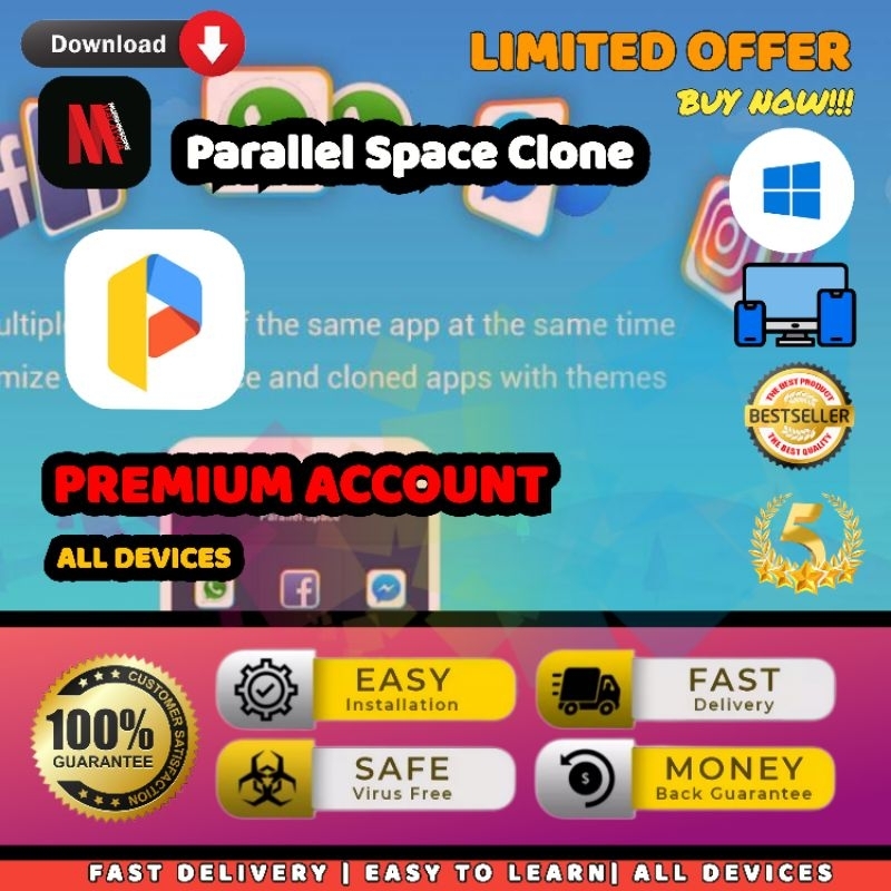 Parallel Space Clone ⭐ Full Version ⭐ All Devices & Windows PC Software ...