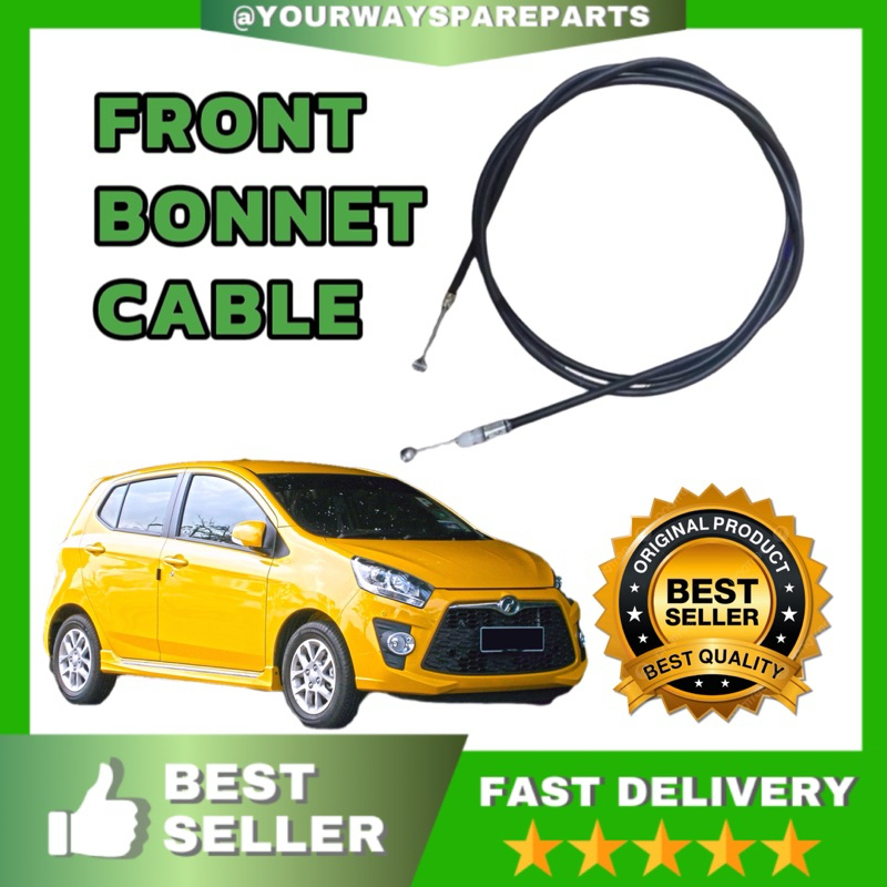 【YW SPARE PARTS】 Proton AXIA BEZZA Front Bonnet Cable BONNET LOCK FRONT ...