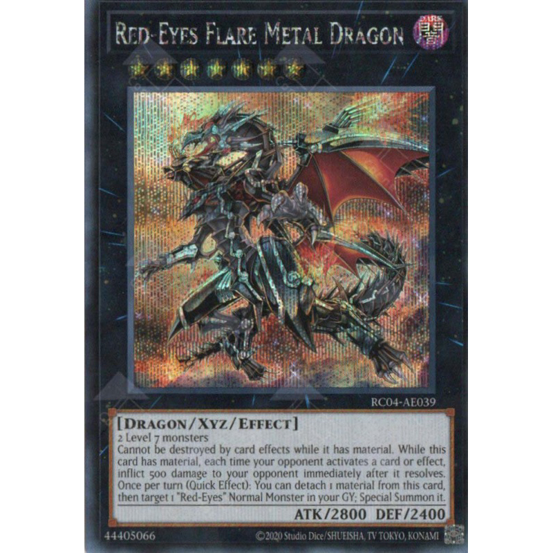 Yu-Gi-Oh! Japanese RC04-JP039 Red-Eyes Flare Metal Dragon - Lightly Played Collector's Card