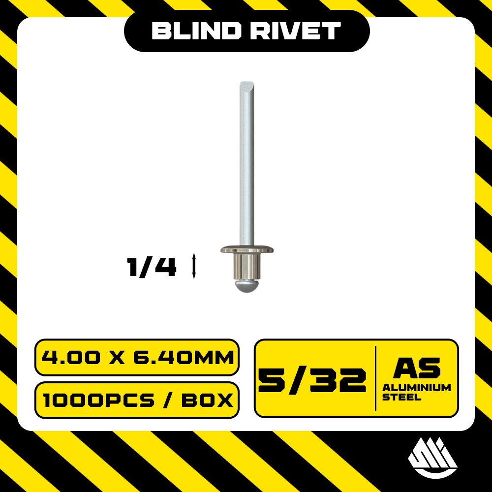[BOX] 5/32 Blind Rivet / Ribet / Paku / Rivet Nail 4.0mm | Shopee Malaysia