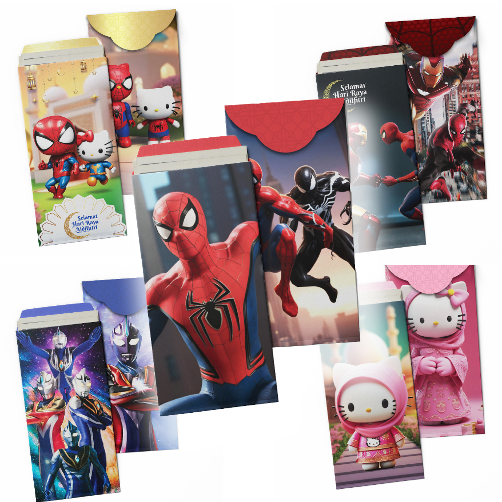 Sampul Raya Angpau 2025 DUIT RAYA Money Packet Cute Cartoon Eid ...