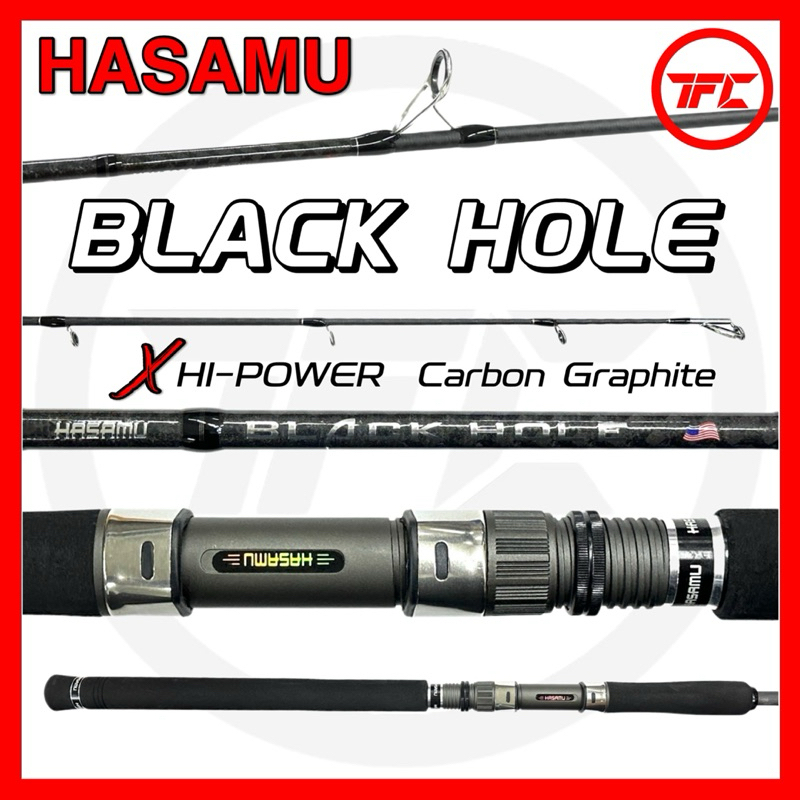 HASAMU BLACK HOLE Spinning Fishing Rod Popping Cast Kolam Mekong Heavy ...