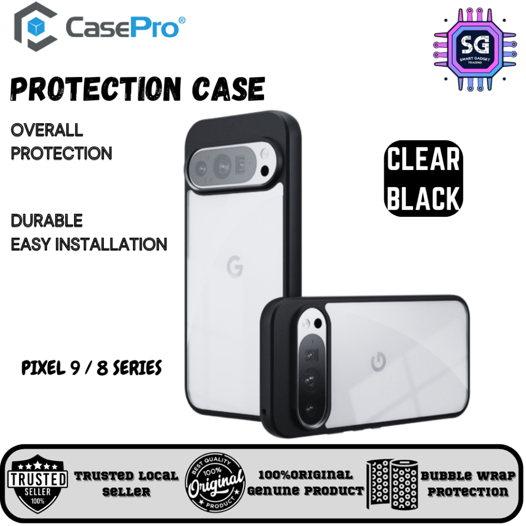 Case Pro Google Pixel 9 Pro XL / Pixel 8 Pro Clear Black | Shopee Malaysia