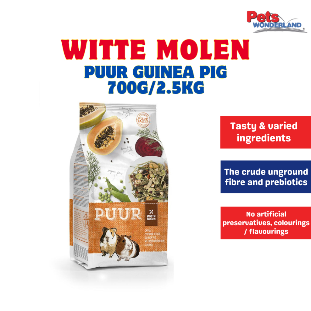 Picture of Witte Molen Puur Guinea Pig Food 700g – Fresh, High-Fiber Formula for a ...