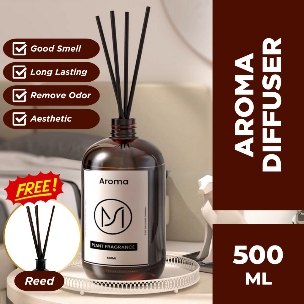 Aroma Essential Oil Reed Diffuser Room Fragrance Aromatherapy Scented ...