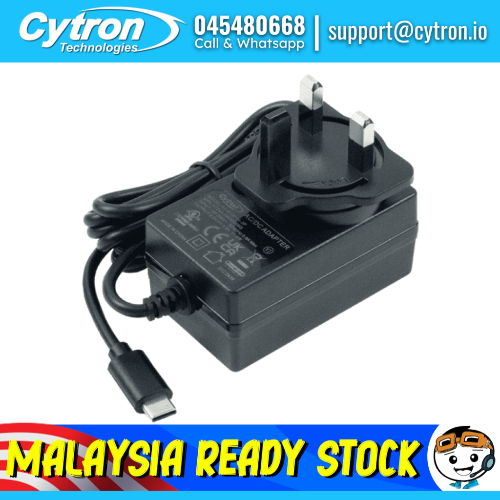 17.5W 5V 3.5A USB-C Power Adapter for Raspberry Pi - UK Plug