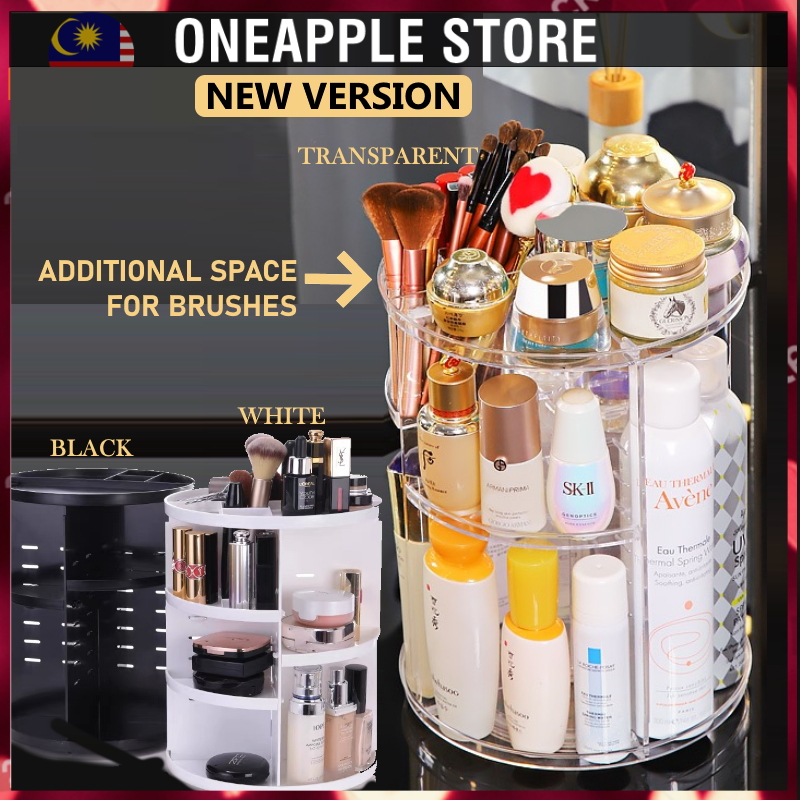 NEW Rotatable Storage Organiser Makeup box 360 Degree Rotate Cosmetic ...
