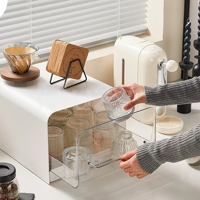 Mini Kitchen Drawer Cup Rack Cup Rack Stacking Cup Holder Multi-Purpose ...