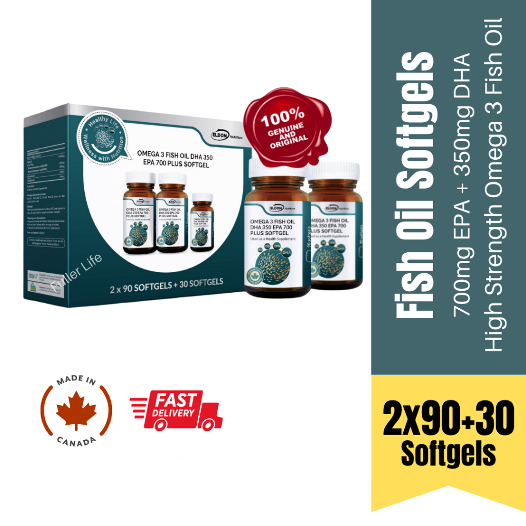 Eldon Nutrition Omega 3 Fish Oil EPA 350mg DHA 700mg Plus | High ...