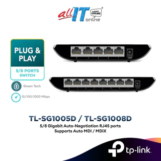 TP-Link 5-Port / 8-Port Gigabit Desktop Switch 1000Mbps Desktop Switch TL-SG1008D / TL-SG1005D