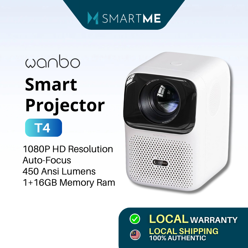 Wanbo T4 / T6 Max Smart Projector Android TV 9.0 2+16GB 1080P Built-in ...