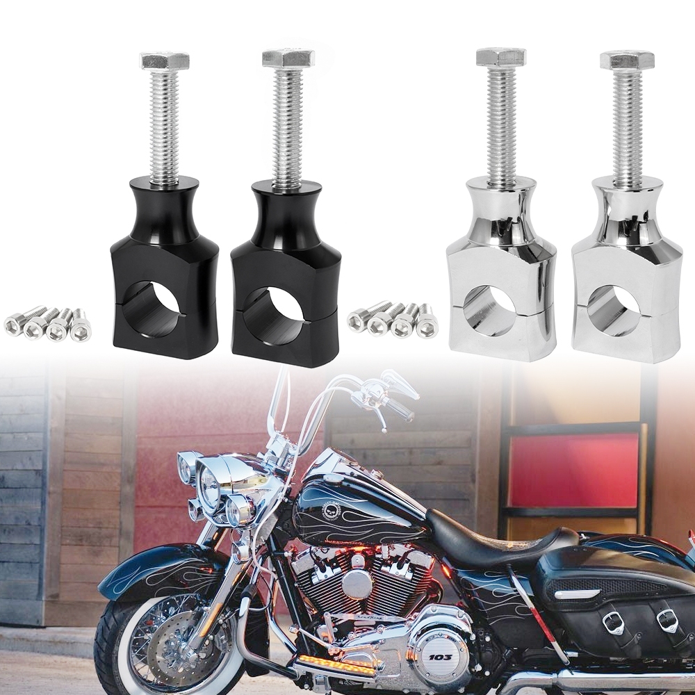 1 Pair Universal Handlebar Riser Kit Mounting Clip Aluminum for Harley ...