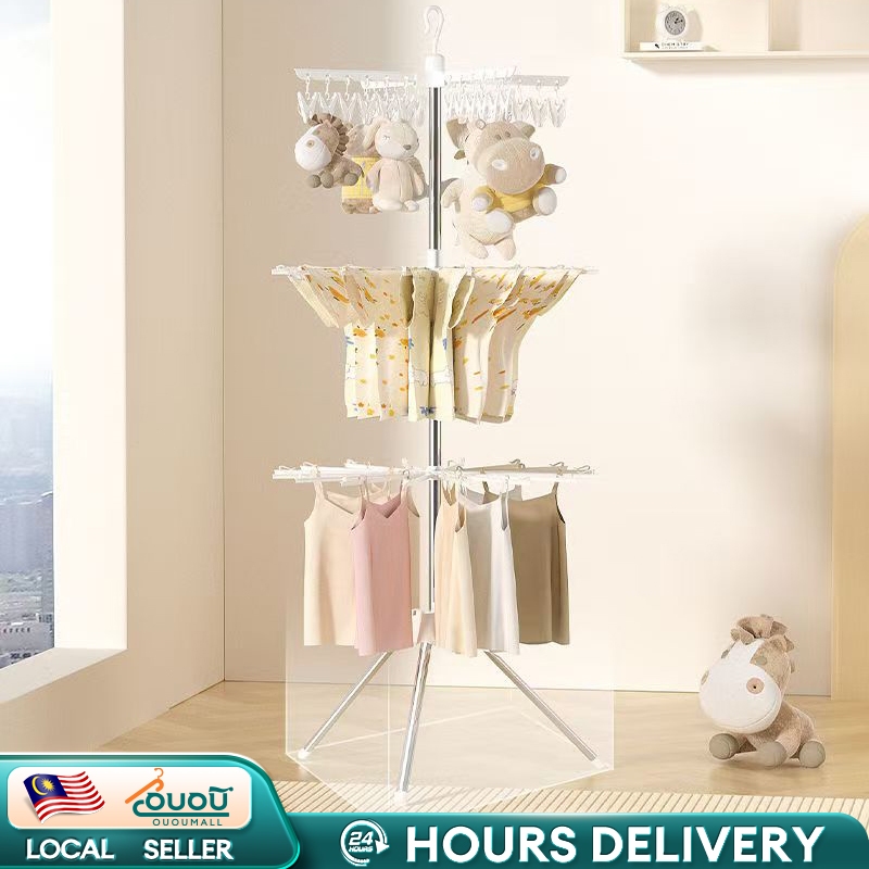 Iron Pipe/Stainless Steel Clothes Drying Rack Multi functional Foldable ...
