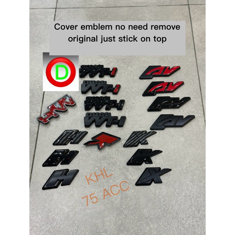 Emblem AV dual vvti X H logo tampal terus no need remove original ...