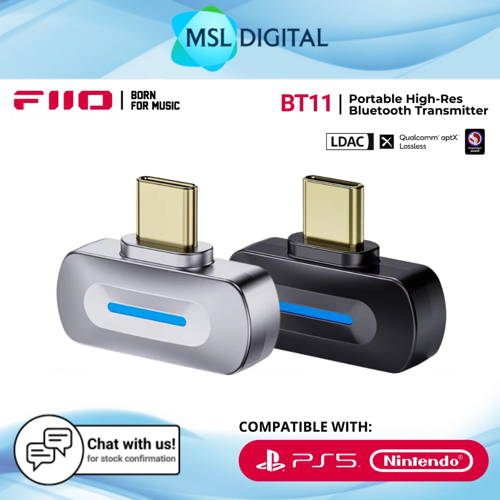 FiiO BT11 High-Res Bluetooth Transmitter for Headphone | Bluetooth 5.4 ...