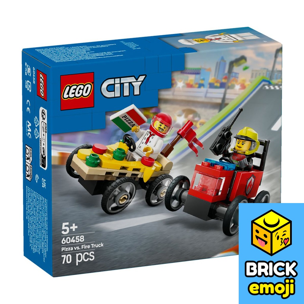 LEGO 60458 City Pizza vs. Fire Truck Race Car Pack | Shopee Malaysia